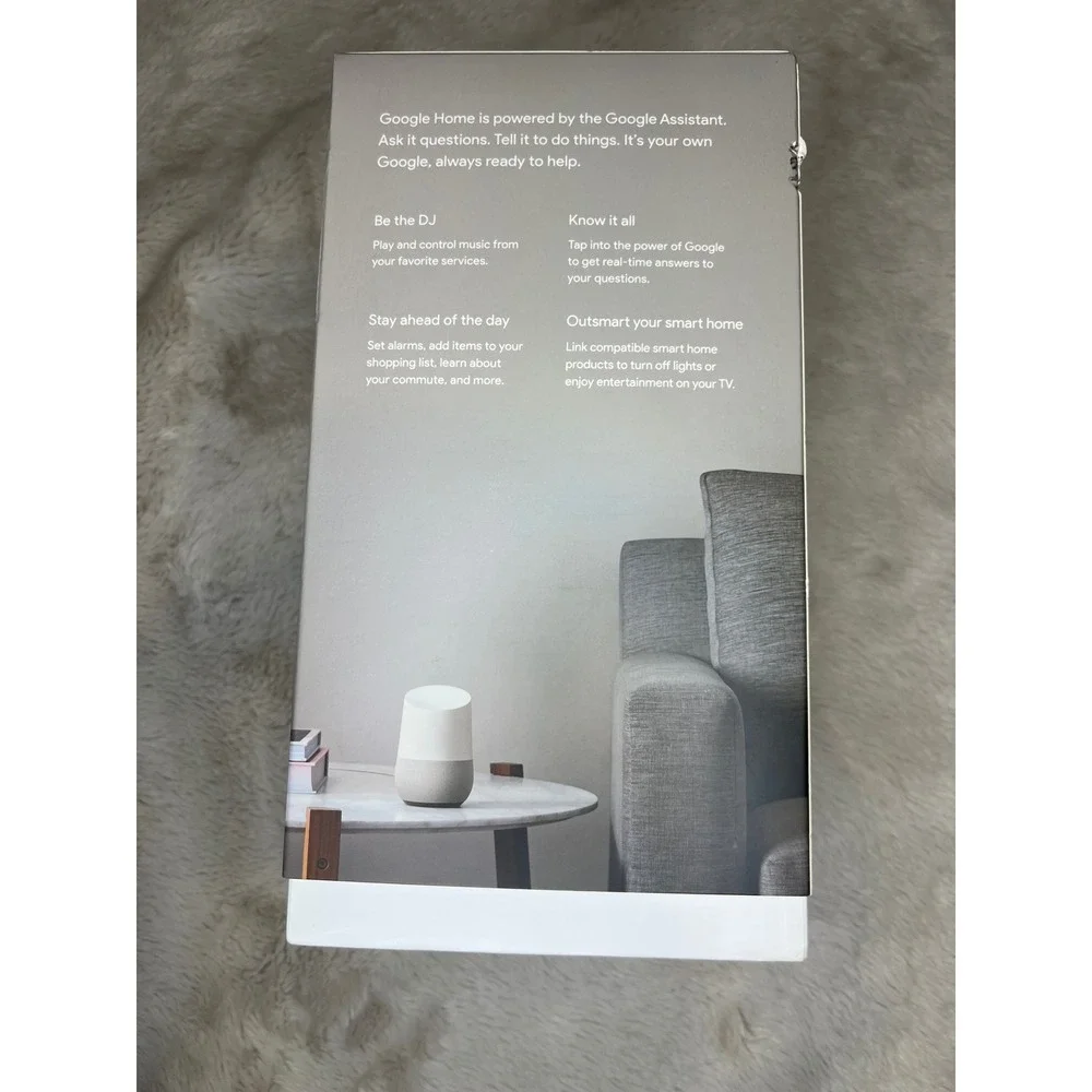 Google Home Smart Speaker Voice Activated Google Assistant White NIB